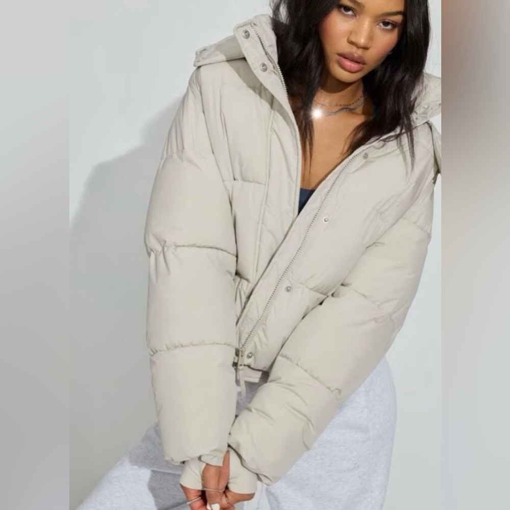 Garage Light Gray Puffer Jacket